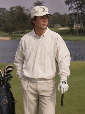💥RETRO💥 Mens Golf ⛳️ Pull Over Wind Breaker
